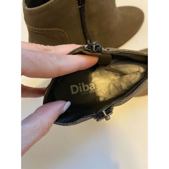 Diba Pointed Western Metal Toe Zipper Bootie Boots Green Size 8 NEW - Picture 9 of 9